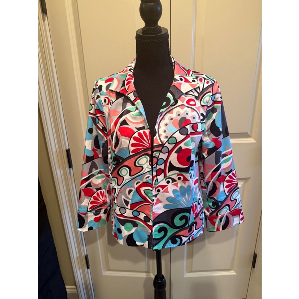 Women's Savvy DT Studio Jacket, Multicolored, Size 12 NWOT